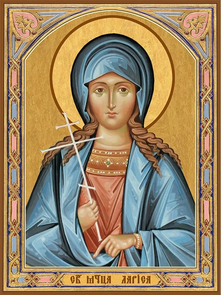 Икона святая мученица Лариса Готфская 9*10 см