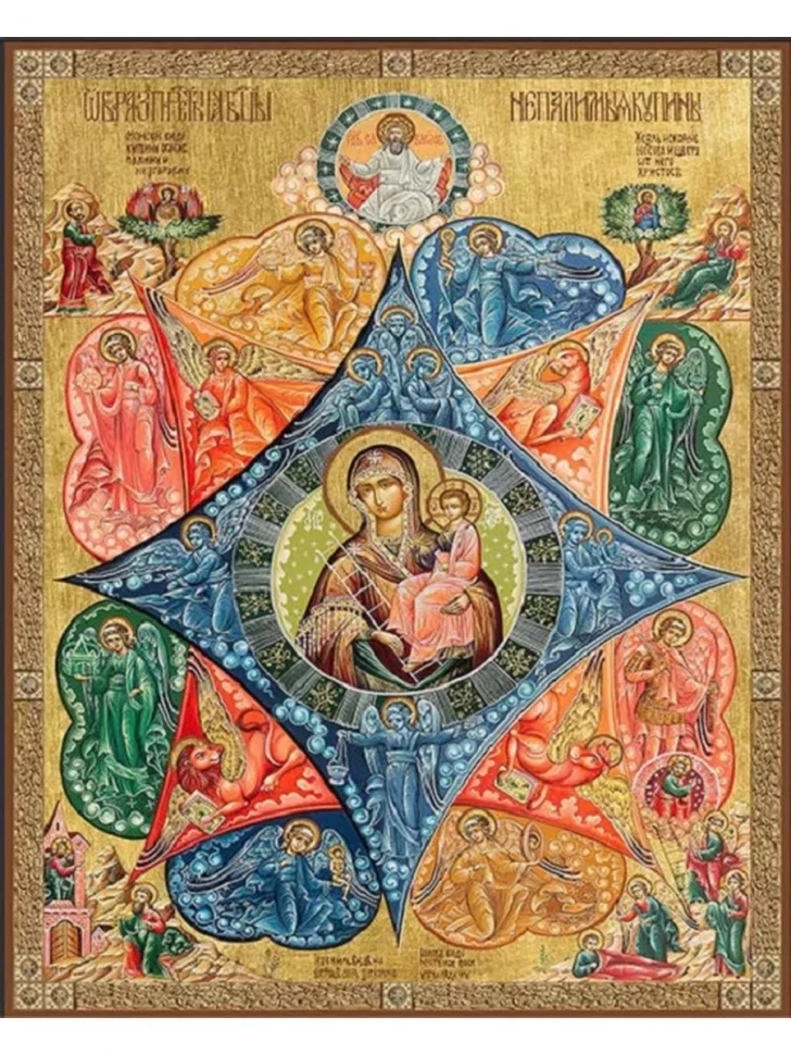 Икона Неопалимая купина в киоте