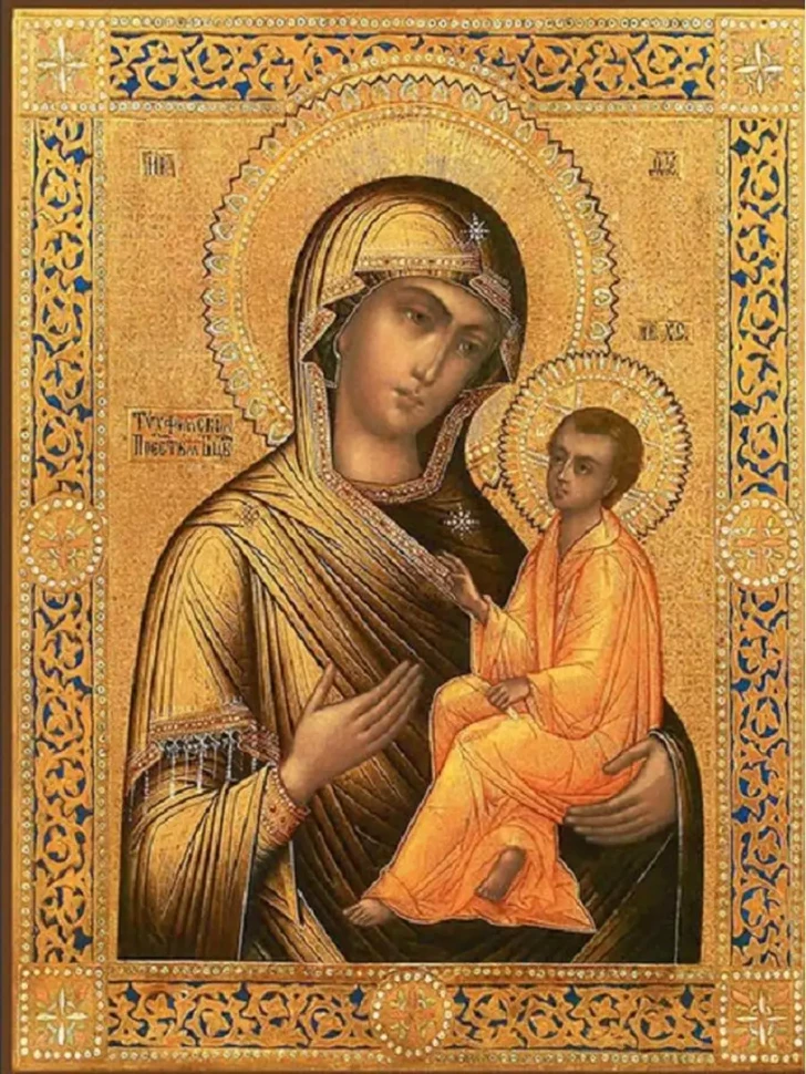 Икона Божией Матери Тихвинская 13*16 см