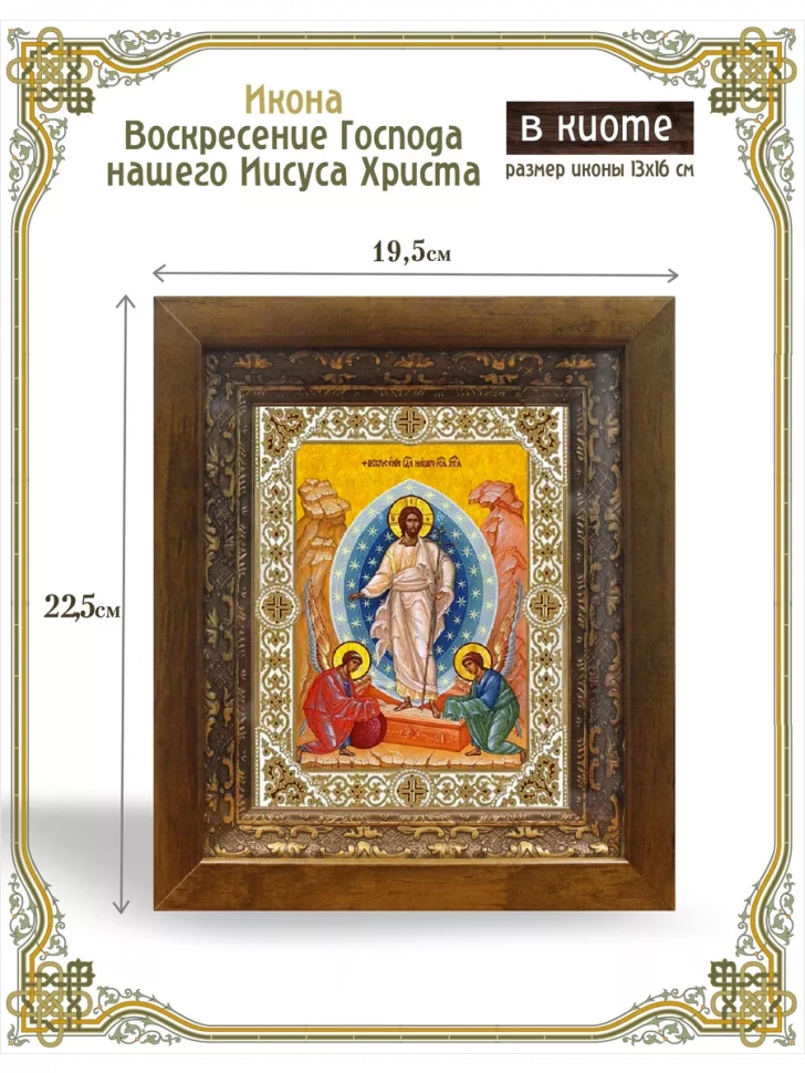 Икона Воскресение Господа нашего Иисуса Христа в киоте