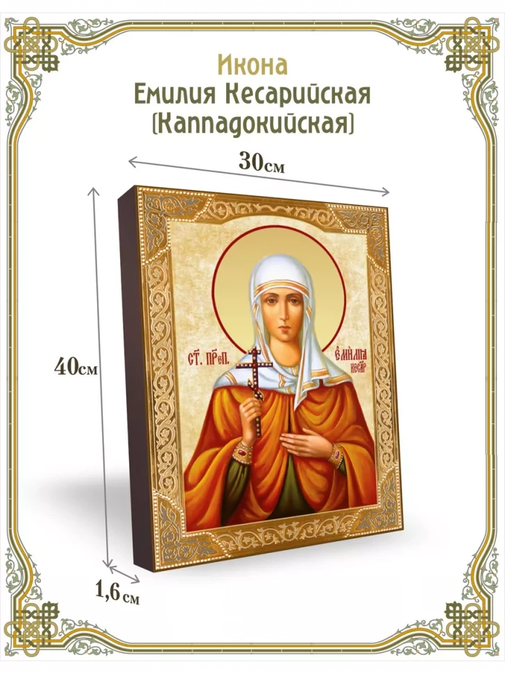 Икона Емилия Кесарийская (Каппадокийская) 30*40 см