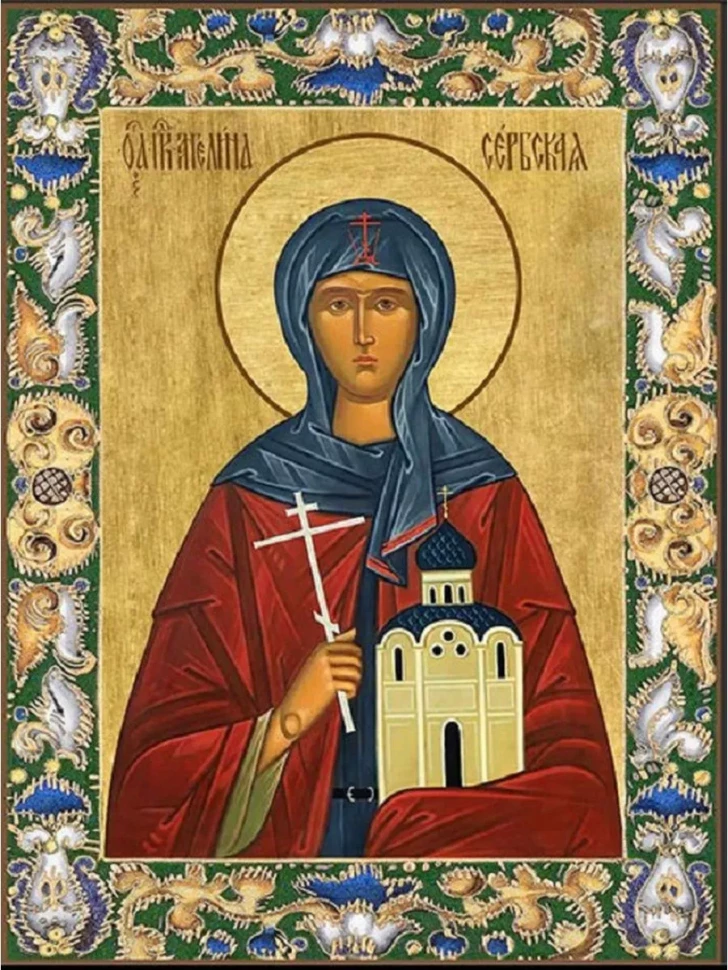 Икона Ангелина Сербская в киоте