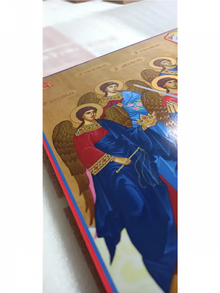 Икона Господь Вседержитель и Собор Восьми Архангелов 30*40см