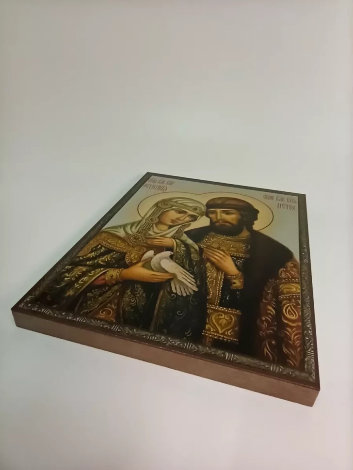 Икона Святые Петр и Феврония 13*16 см